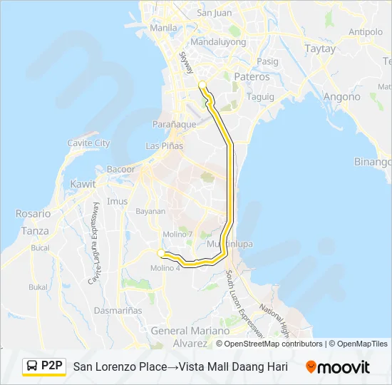 P2P Bus Line Map