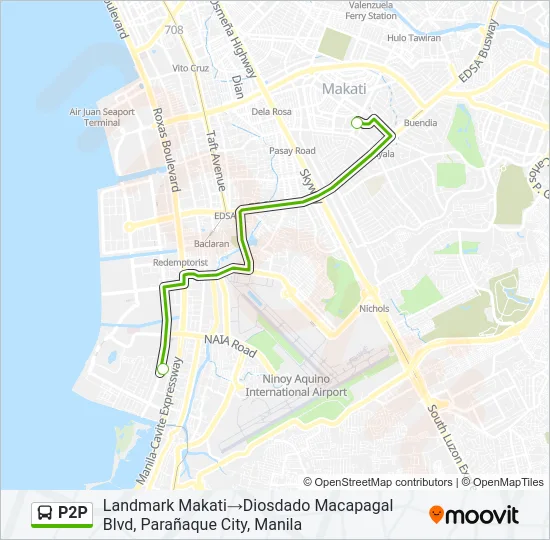 P2P Bus Line Map