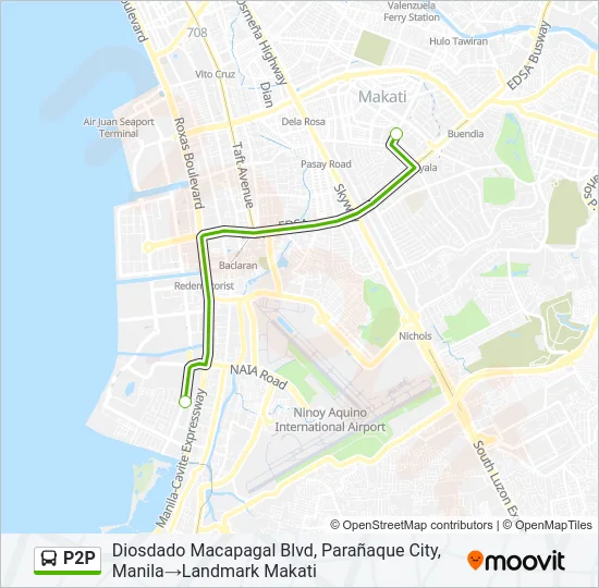 P2P Bus Line Map