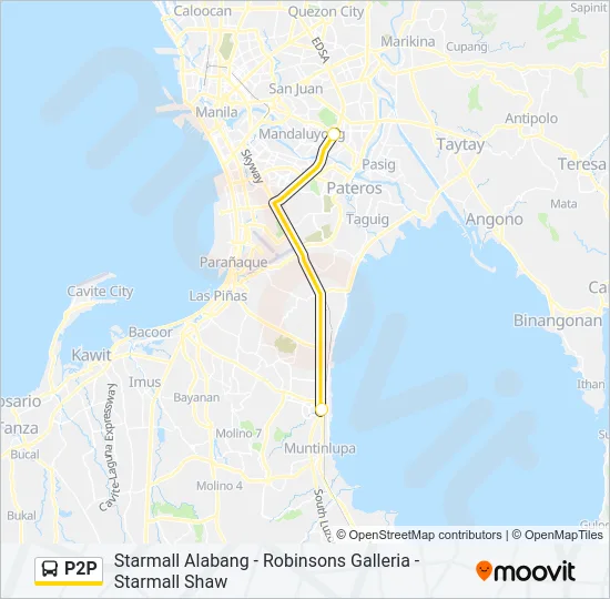 P2P Bus Line Map