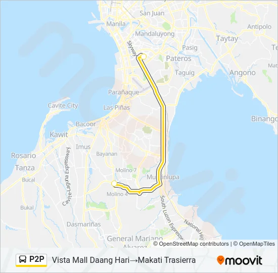 P2P Bus Line Map