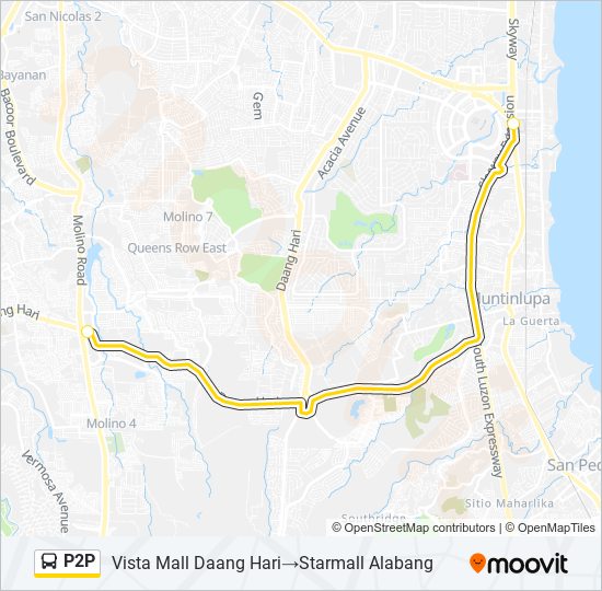 P2P bus Line Map