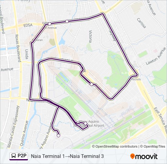 P2P bus Line Map