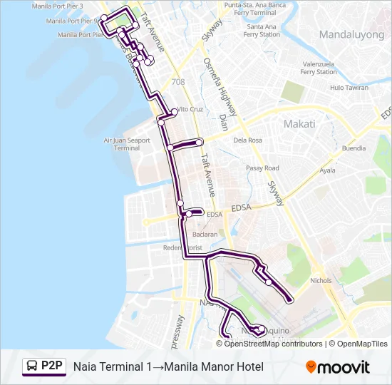 P2P Bus Line Map