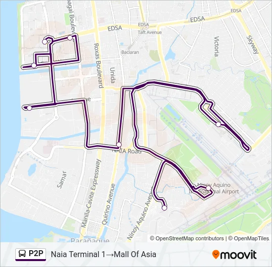 P2P Bus Line Map