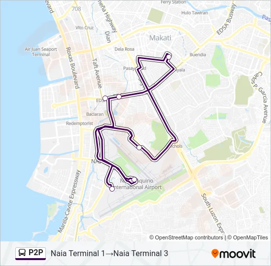 P2P Bus Line Map