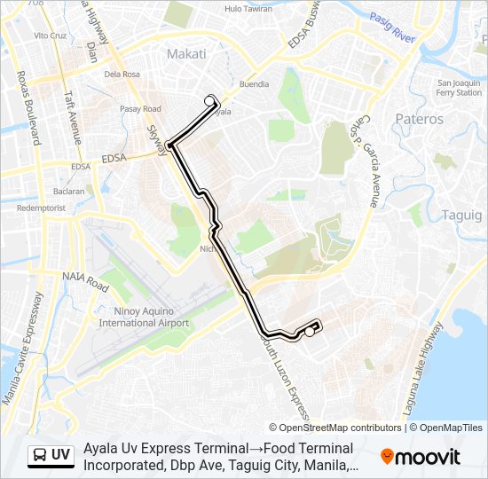 UV Bus Line Map