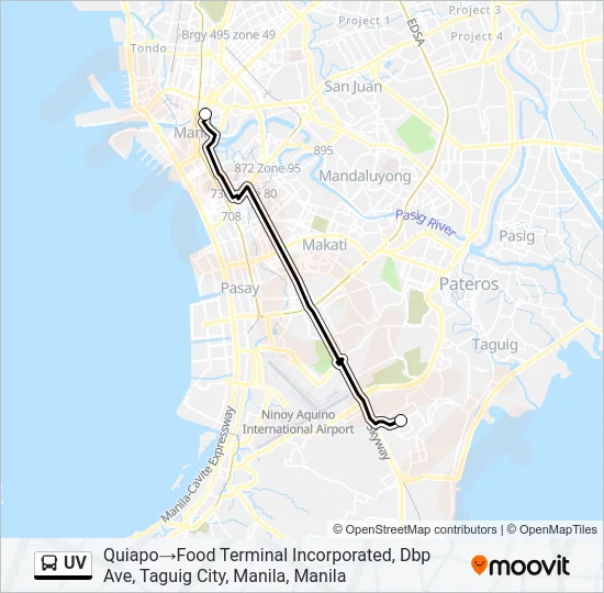 UV Bus Line Map