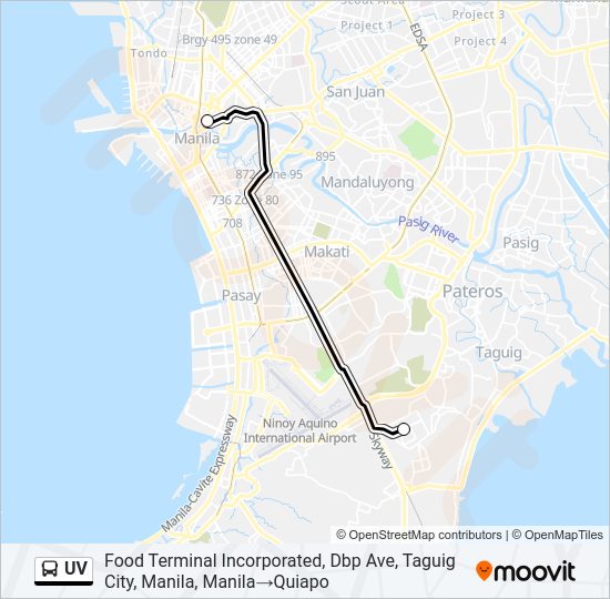 UV bus Line Map