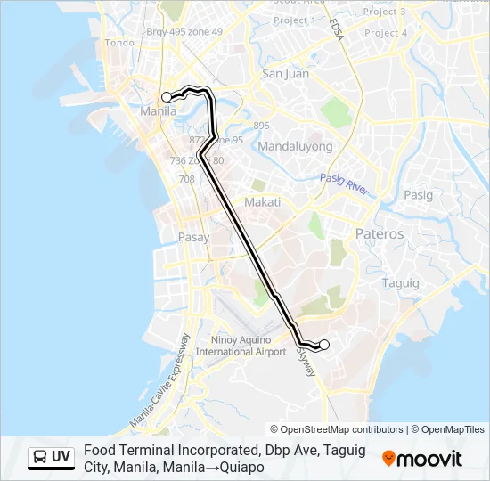 UV Bus Line Map