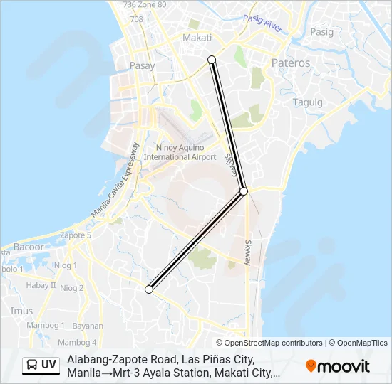 UV Bus Line Map