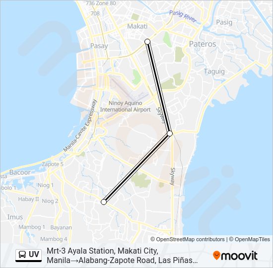 UV bus Line Map