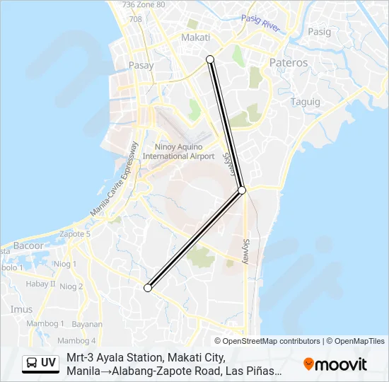 UV Bus Line Map