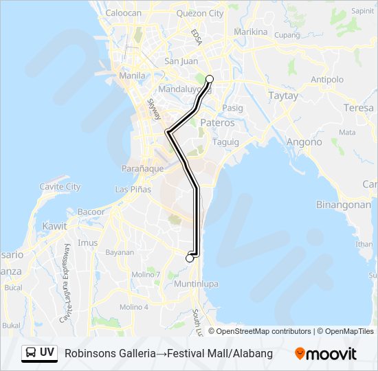 UV Bus Line Map