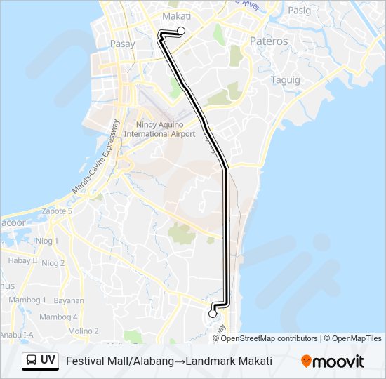 UV Bus Line Map