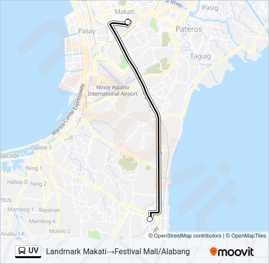 UV Bus Line Map