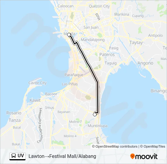UV Bus Line Map
