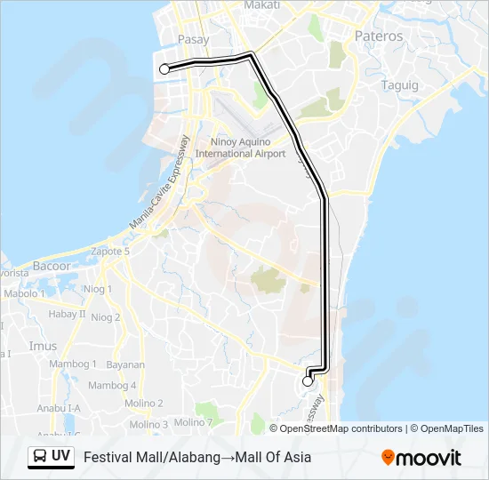 UV Bus Line Map
