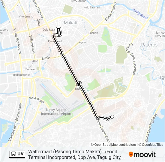 UV Bus Line Map