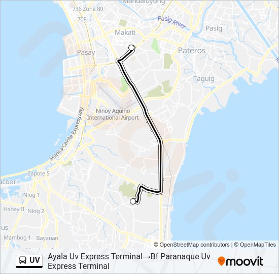 UV Bus Line Map