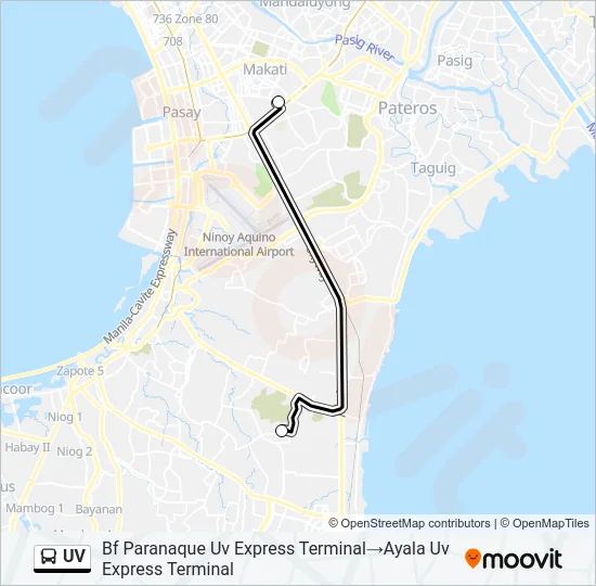 UV Bus Line Map
