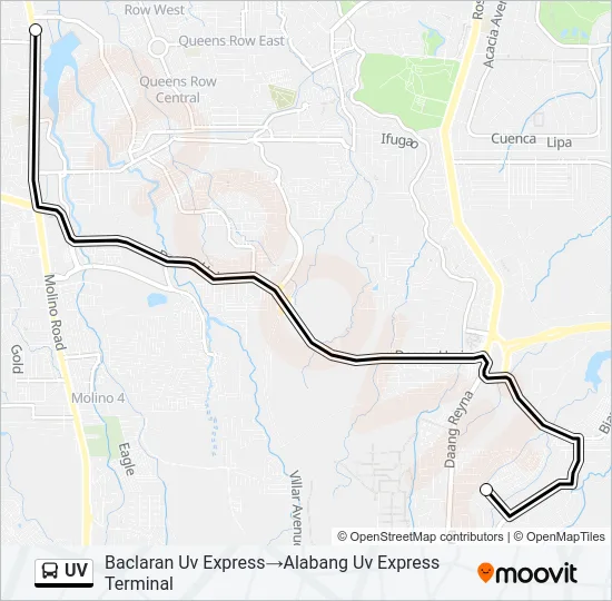 UV Bus Line Map