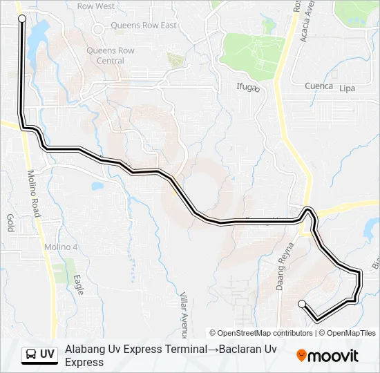 UV Bus Line Map