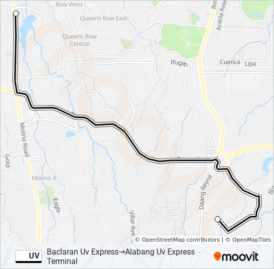 UV bus Line Map