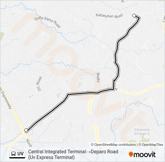 UV Bus Line Map