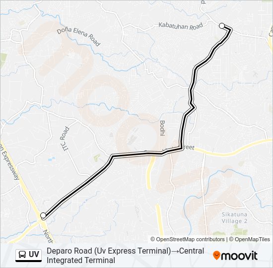 UV bus Line Map