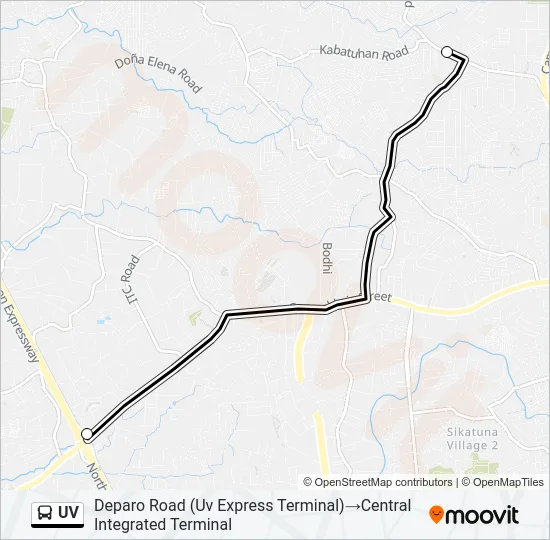 UV Bus Line Map