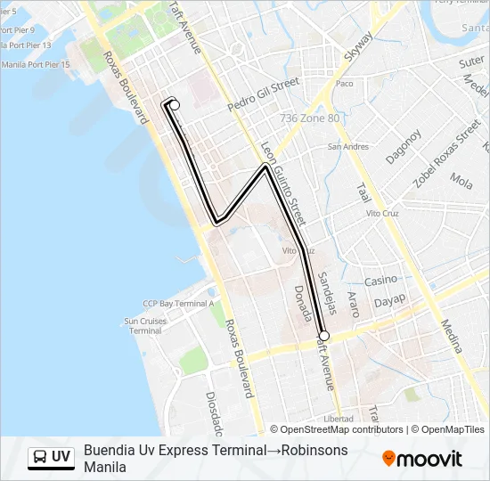 UV Bus Line Map