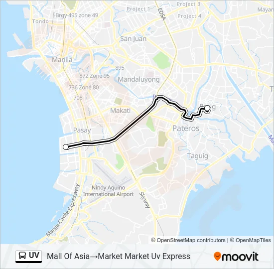 UV Bus Line Map