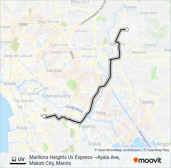 UV Bus Line Map