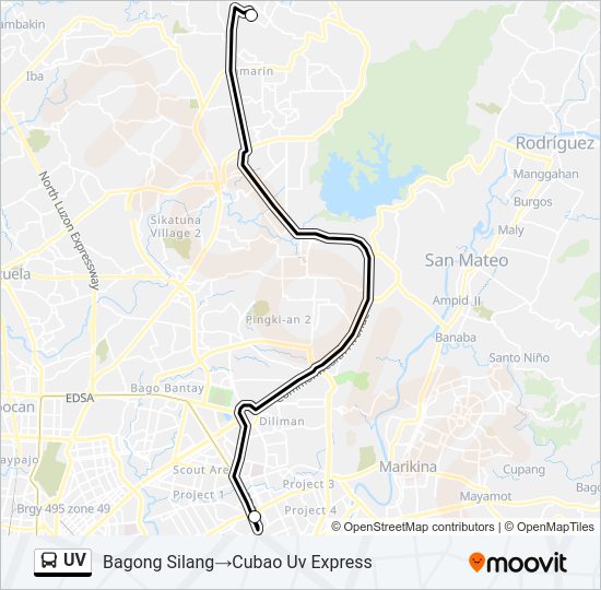 UV Bus Line Map