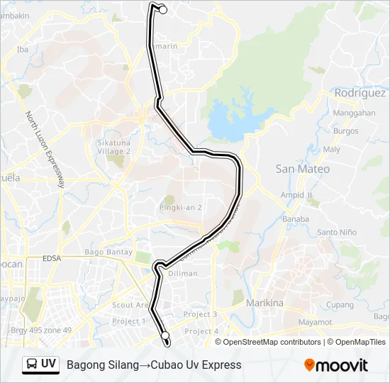 UV Bus Line Map
