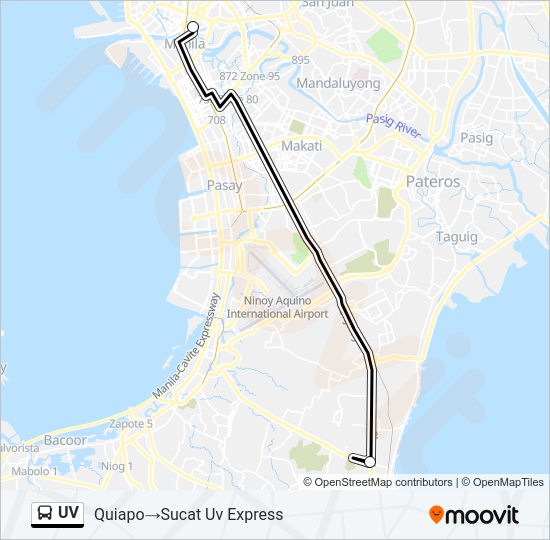 UV Bus Line Map