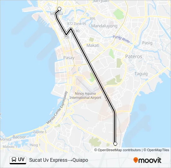 UV Bus Line Map