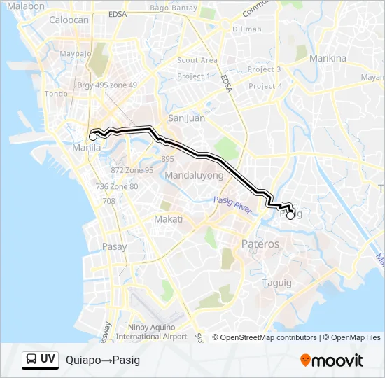 UV Bus Line Map