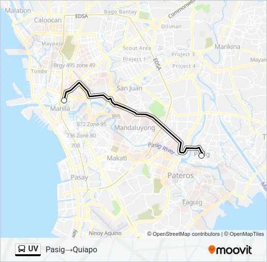 UV Bus Line Map