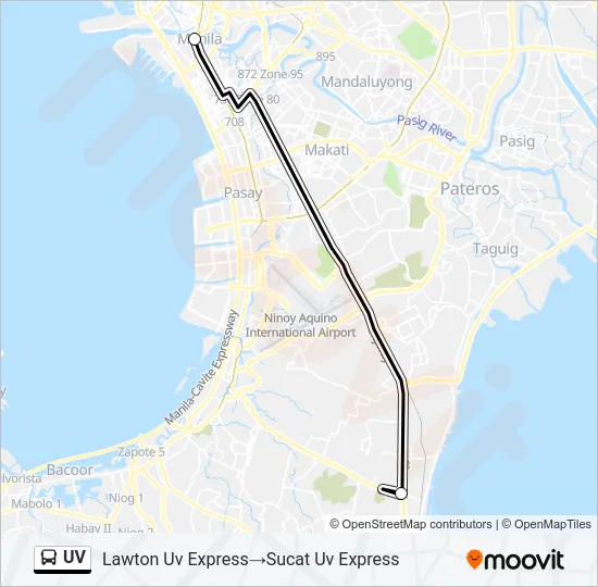 UV Bus Line Map
