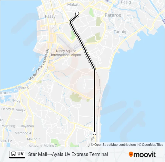 UV Bus Line Map
