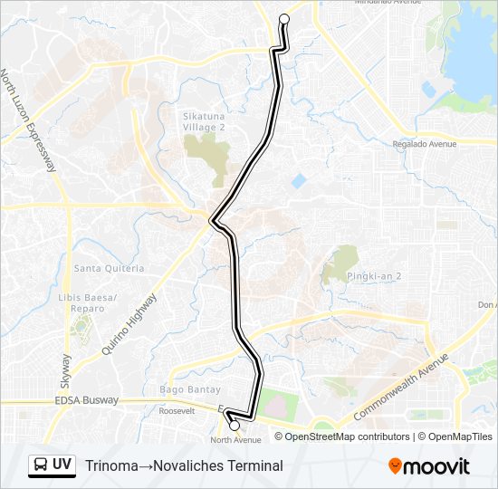 UV Bus Line Map