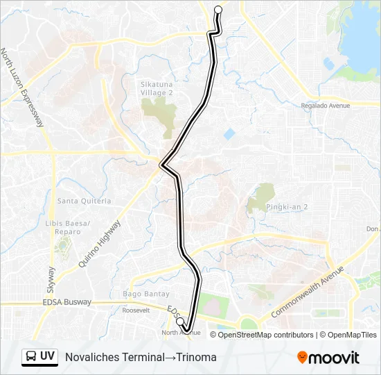 UV Bus Line Map