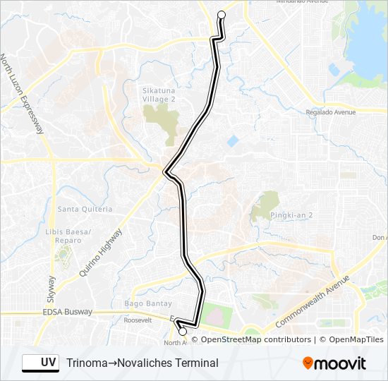 UV bus Line Map