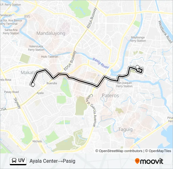 UV Bus Line Map