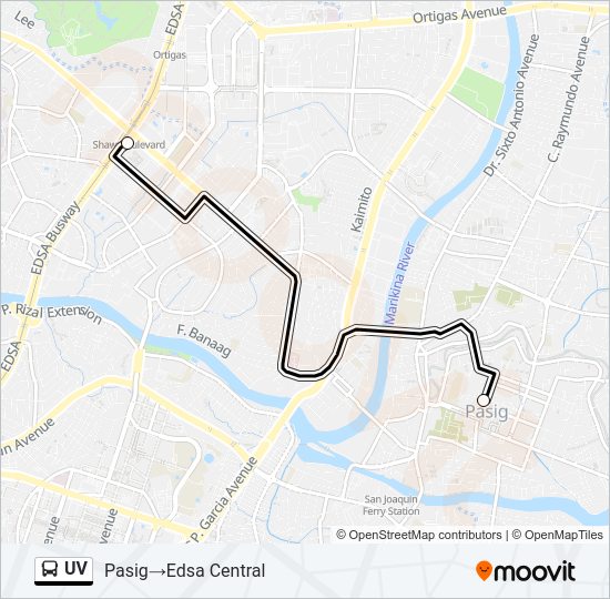 UV Bus Line Map