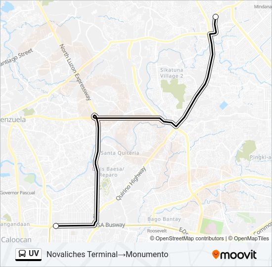 UV Bus Line Map