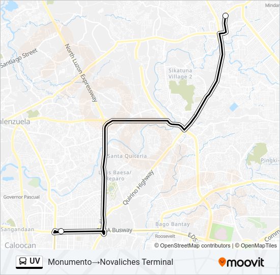 UV Bus Line Map