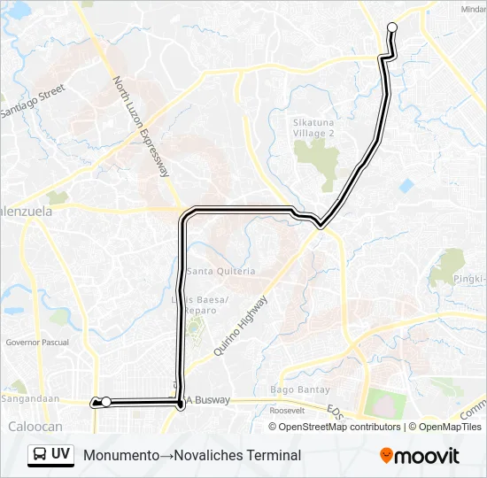 UV Bus Line Map